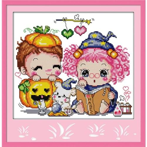 Magical Love cross stitch kit cartoon 14ct 11ct count print canvas stitches embroidery DIY handmade needlework plus