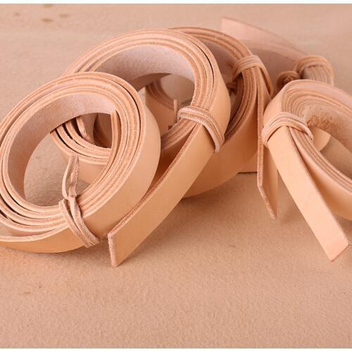 New 9/10 oz Natural Veg Tanned Leather Belt Blank Cowhide Strip Can Be Dying Handmade Genuine Leather Strip 48"(Various Widths)