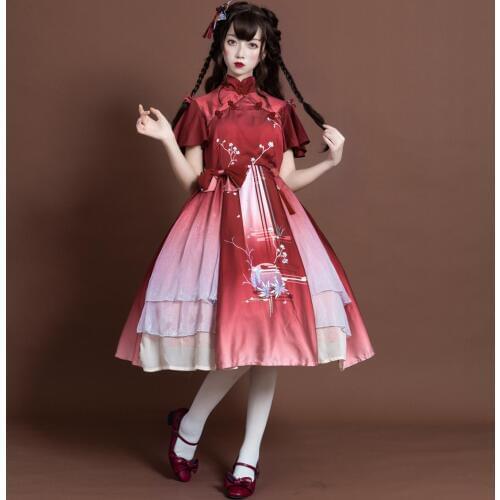 Princess tea party sweet lolita dress vintage lace bowknot high waist victorian dress kawaii girl elegant lolita op loli cosplay