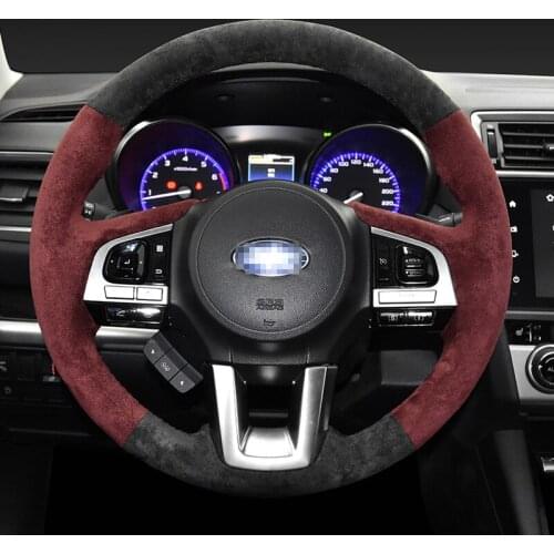 Hand-stitched Suede steering wheel cover superior quality Non-Slip wear-resistant fashion For Subaru Outback Forester Legacy XV
