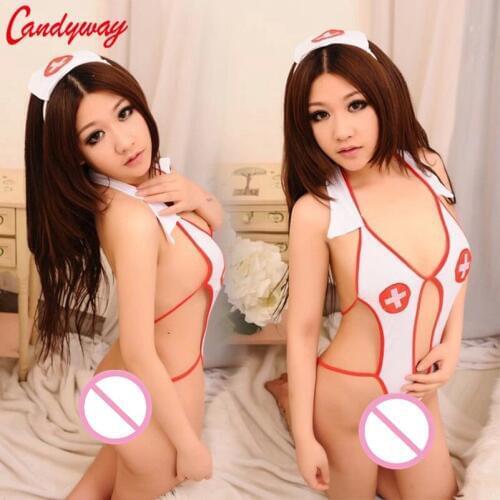 Sexy Costume Women Cosplay Nurse Suite Uniform Three Point Underwear Sexy Lingerie Exotic Nun Halloween Costumes Dress Outfit