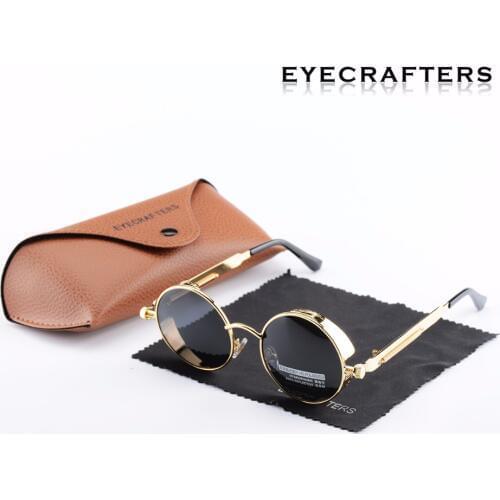 2020 Metal Polarized Sunglasses Gothic Steampunk Sunglasses Mens Womens Fashion Retro Vintage Shield Eyewear Shades