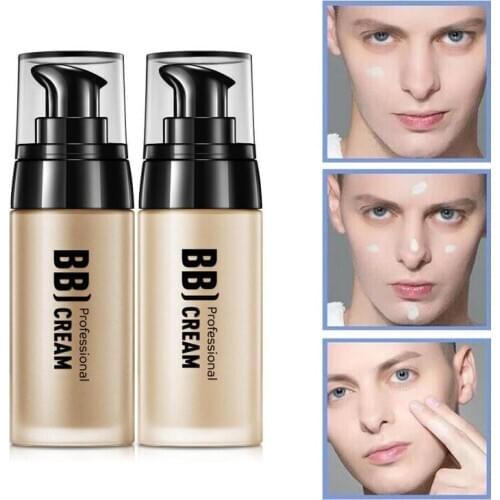 40ml Men BB Cream Natural Whitening Skin Care Men Effective Care Sunscreen Face Foundation Base Men Makeup Skin Color