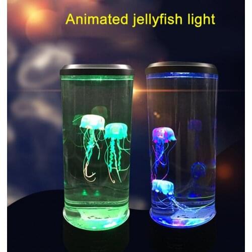 LED Fantasy Jellyfish Lamp USB Power/Battery Powered Color Changing Jellyfish Tank Aquarium Led Lamp Relaxing Mood Night Light