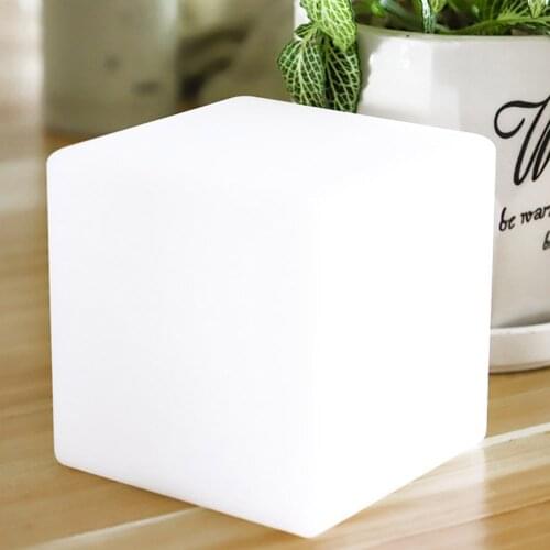 LED Cube Night Light Glow Lamp Gadget Color Changing Batteries Remote Control Children Bedroom Cute Night Lamp
