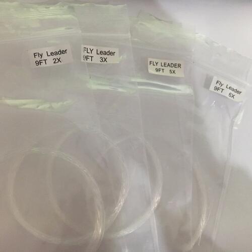 Top Quality Fishing Fly Tapered Leader Connect Line 9FT 0X-6X 50pcs/LOT