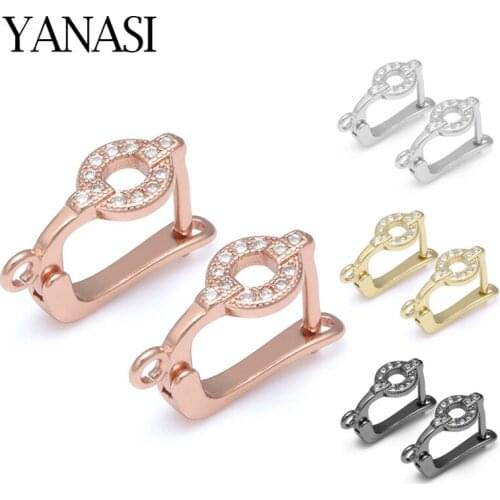 2019 NEW Round Earring Hooks Findings Gold Silver Crystal DIY Gift Jewelry Woman Tassle Earring Connector Jewellery