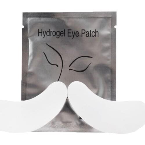 Damman 50 pairs False Eyelash Patch Eyelash Extensions Pads 100% Natural Hydrogel Under Eye Gel Pads for DIY Eyelashes Extension