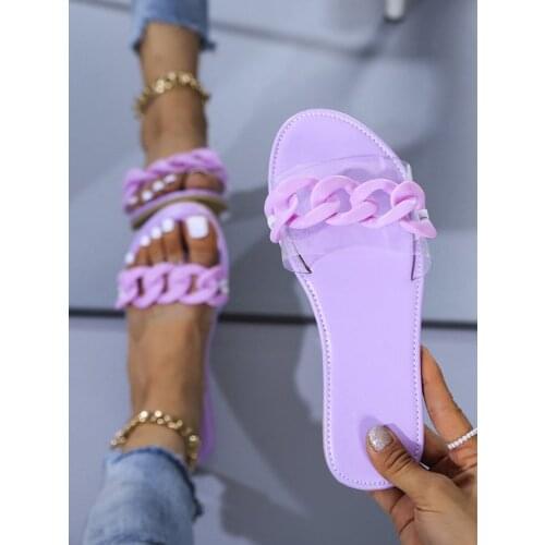 Womens New Style Slippers Sexy Roman Style Transparent Outdoor Flip flop Summer large size Comfortable Beach Sandals