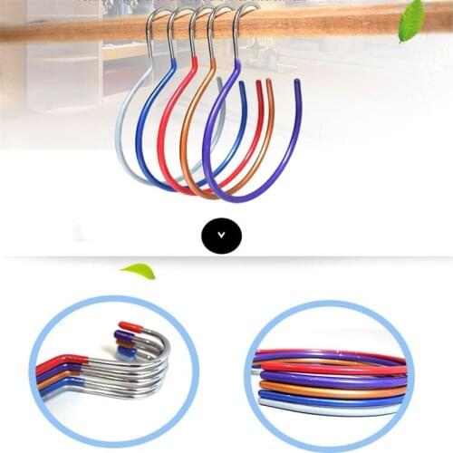 1PC Hook Holder Tie Rack Colorful Space Saver Drying Rack Organizer Shoe Rack Closet Organizer Wardrobe Belt Scarf Hanging Rack