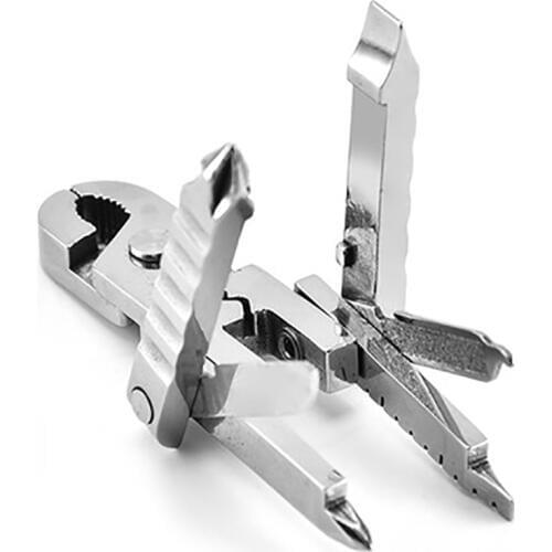 15 in 1 Multi-function Outdoor Survival Tool Mini Plier Keychain Mobile Phone Card Removal Plier/Bottle Opener/Screwdriver