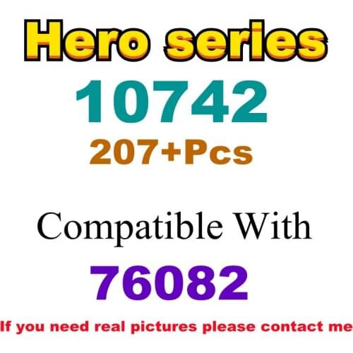 207Pcs 10742 Building Block Toy Hero Series 76082 Assembled Building Block Childrens Toy Gifts