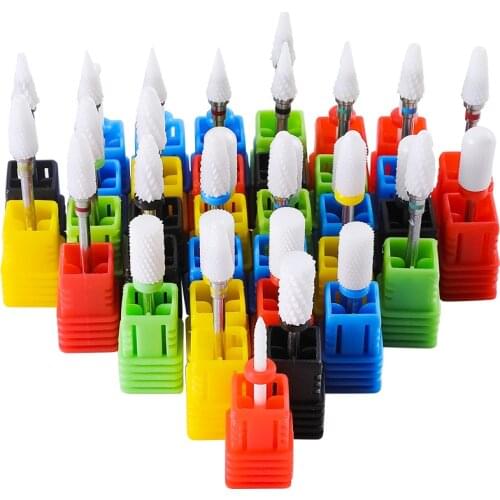 38 Types Ceramic Nail Drill Bit For Electric Manicure Machine Ceramic Milling Cutter Nail Salon Accessory Tools For Nail Polish