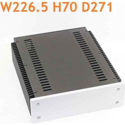 DIY Aluminum Power Amplifier Chassis Volume Control Preamp Amplifier Housing DAC Decoder Enclosure Amp Heatsink Case W226.5 H70