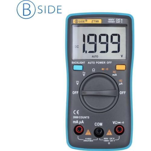 BSIDE ZT98 Digital Multimeter 2000 counts DMM Backlight AC/DC 0.1uA Ammeter voltage tester Voltmeter Ohm Portable Meter