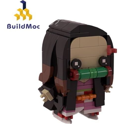 Buildmoc Cartoon Animate Figures Kamado Nezuko MOC Model Building Blocks Toys for Children DIY Figure Toy Kids Gifts
