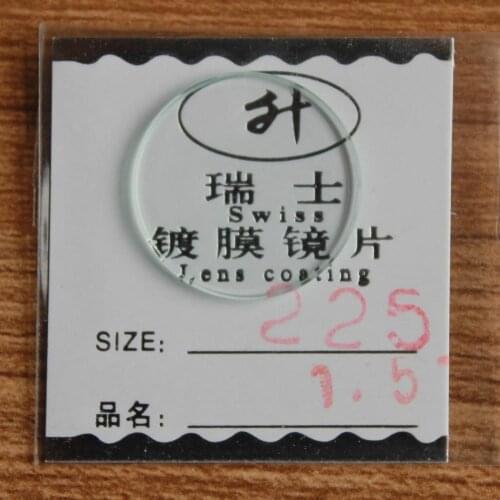 Freeshipping New flat glass watch crystal diameter 22.5 mm Thick 1.5mm