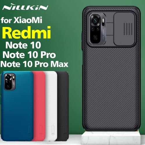 For XiaoMi RedMi Note 10 Pro Max 5G Case,NILLKIN Camshield Camera Protection Phone Cases For RedMi Note 10 Pro Max Frosted