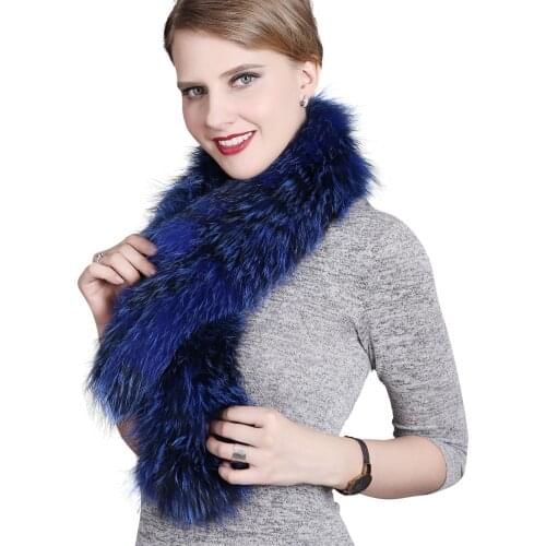 DANKEYISI Long Real Fur Scarf Men Fur Neck Scarf Women Winter Fur Scarves Female Luxury Neck Warmer Natural Fur Mufflers 100*13