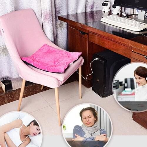 Travel Electric Heating Office Seat Cushion Autumn And Winter Keep Warm Usb Charging Heating Pad Home Chair Non-slip Mat