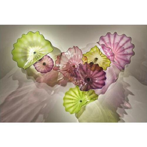 Hotel Restaurant Foyer Art Decorations Style Luxury Hand Blown Murano Glass Wall Art