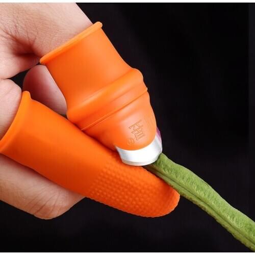 Vegetable Picking Tool Silicone Finger Sleeve Thumb Knife Household Multi Kitchen Gadget Cooking Tools Kitchen Accessories