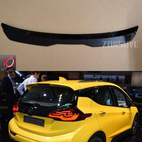 Use For Opel Ampera 2016 Year Roof Spoiler Carbon Fiber Look Accessories Body Kit Factory Style