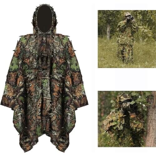 Camouflage Hunting Clothes Airsoft Sniper Clothing Ghillie Suit Army Tactical Uniform Men Jungle Woodland Military Combat Suit