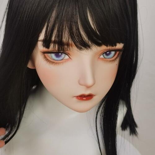 KM102)Handmade Sweet Female/Girl Resin Half Head Cosplay Japanese Anime Role Play Lolita Kigurumi Doll Mask Crossdresser