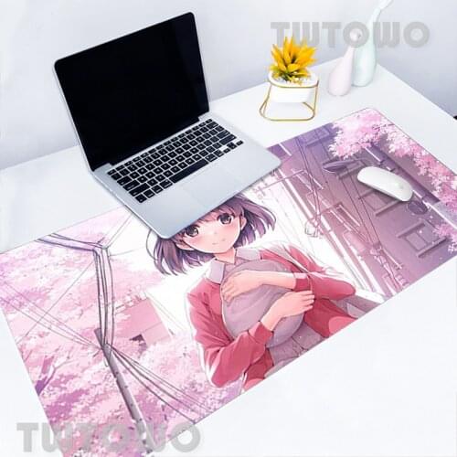 Japanese Korean Girl Katou Megumi Eriri MousePad Desk Mat Keyboard Pad Soft Natural Rubber Custom Computer PC Desk Pad Carpet