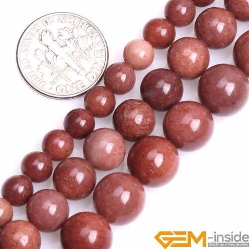 6mm 8mm 10mm Natural Dark Red African Blood Jaspers Stone Gem Stone Semi Precious Round Beads For Jewelry Making 15"Wholesale