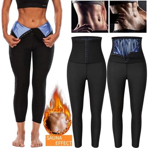Waist Trainer Sauna Leggings for Women Sweat Pants High Waist Compression Shapewear Slimming Workout Body Shaper Tummy Control