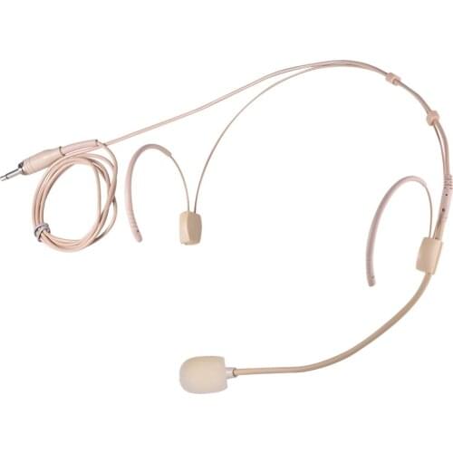 Lightweight Headworn Headset Microphone Condenser Mic 3.5mm Plug for Smartphone DSLR Camera Camcorder Computer PC Laptop