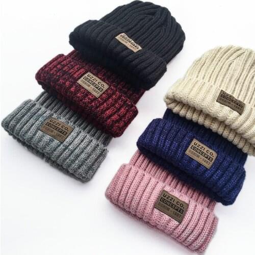 Fashion thick Twist Thread Knitted Hat Children Female Artificial Winter Hats Caps Girl Women thread Knit Beanies