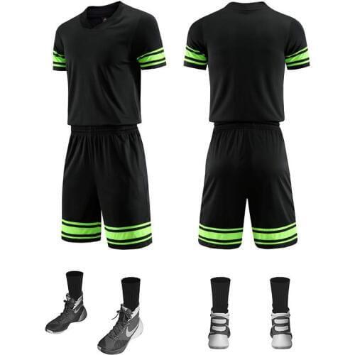 Short Sleeve Men Basketball Jerseys Sets College Basketball Training Suit Breathable Team Basketball Jerseys Sets Uniforms Print