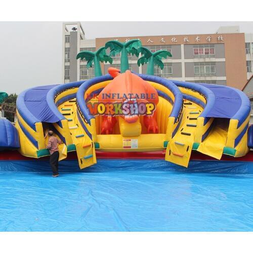 Sea World Octopus Jurassic Inflatable Dinosaur Water Park, Giant Outdoor Inflatable Fun City Playground for sale