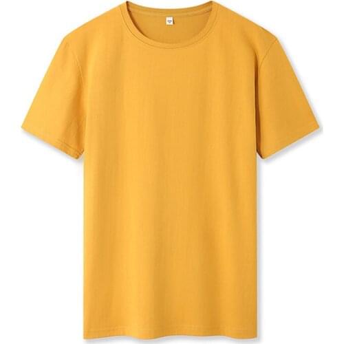 2021 Summer New Solid Color Slim Round Neck Short-sleeved T-shirt Youth Popular Pure Cotton Bottoming Shirt Short-sleeved Top