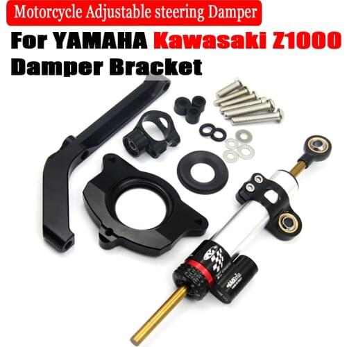 New Z1000 Motorcycle CNC steering damper stabilizer Linear inverted safety control + bracket for KAWASAKI Z 1000 2014-2017 2016