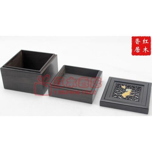 Rosewood incense incense Buddha tower disc ebony wood products send fire paper box incense censer aromatherapy incense