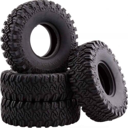 114mm 1.9 Rubber ROCK Cralwer Tires 4pcs For hraxxas HSP TRX4 Axial SCX10 1:10 Land Defender D90 D110 G2 Tamiya F350 CC01 Rover