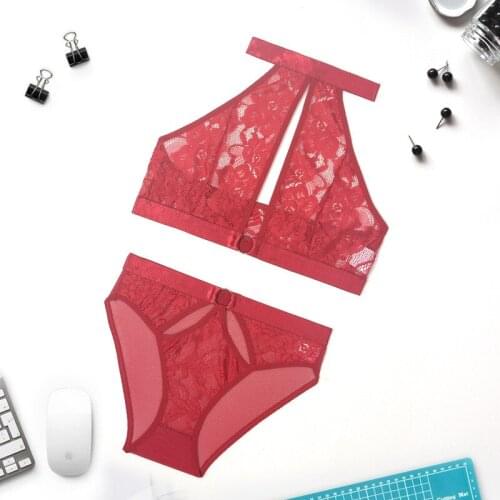 Sexy lingerie set drawstring bra and panties underwear bandage erotic set 2021 hot sale