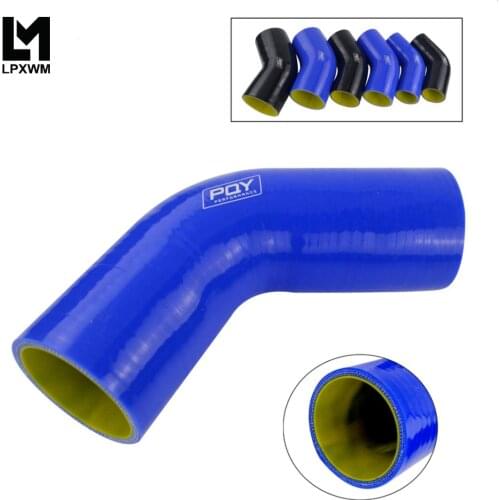 Blue/Black&Yellow 2.0\" 51mm 45 Degree Elbow Silicone Hose Pipe Intercooler Turbo Intake Pipe Coupler Hose SH4520