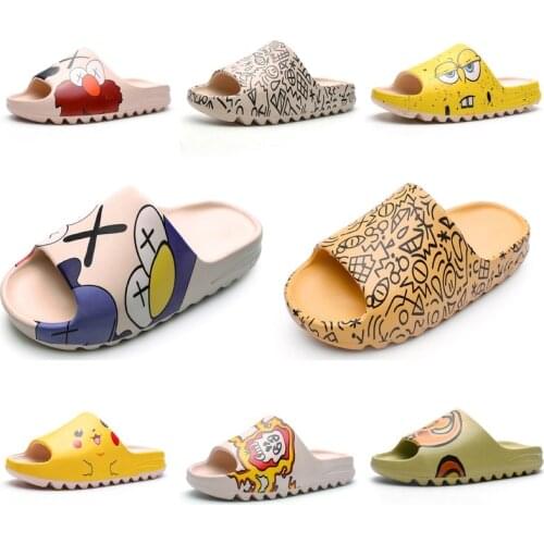 Men And Women Slippers Summer Thicken Solid Color Home Indoor Shoes Eva Non-slip Beach Slides Bathroom Shoes Shower Slippers