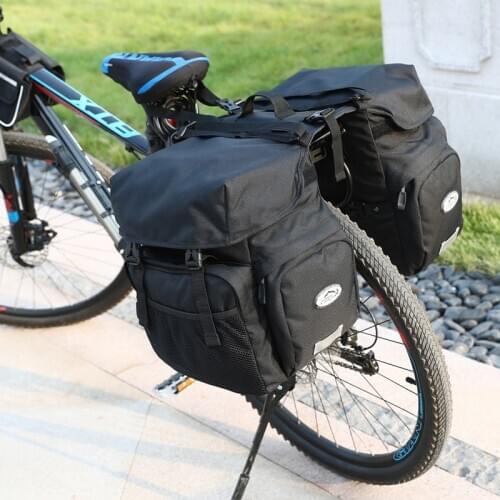 50L MTB Bicycle Carrier Bag Rear Rack Bike Trunk Bag Luggage Pannier Back Seat Double Side Reflective Cycling Bicycle Bag XA105Q
