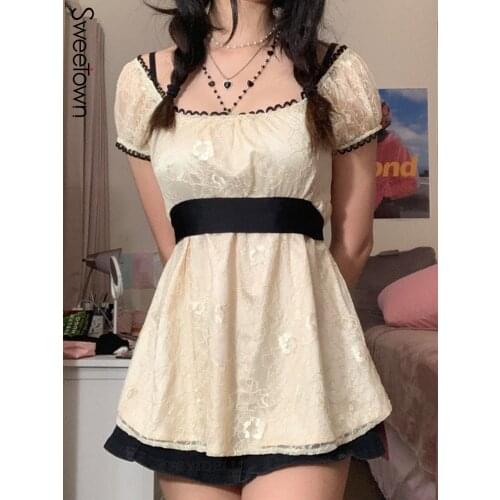 Sweetown Summer Dresses With Sleeves