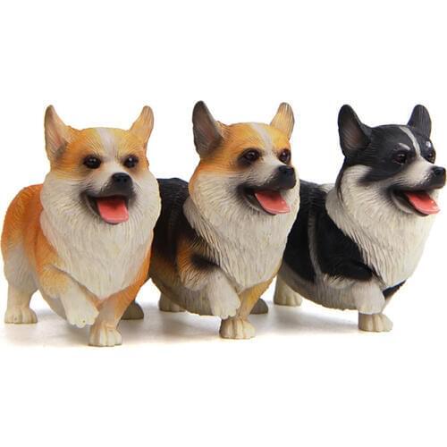 Car Ornament Resin Kawaii Corgi Doll Cute Decoration Automobiles Dashboard Dog Toys Home Decor Furnishing Lovely Auto Ornaments