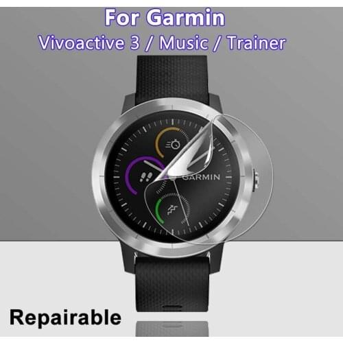 Ultra Clear Screen Protector For Garmin Vivoactive 3 Soft Hydrogel Film For Vivoactive 3 Music / Trainer Smart Watch - Not Glass