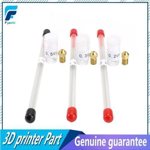 3D Printer Parts 0.2/0.3/0.5mm Airbrush Nozzle Adapter With Nozzles And Airbrush Needle Clean Tool For V6 Hotend 1.75mm Filament