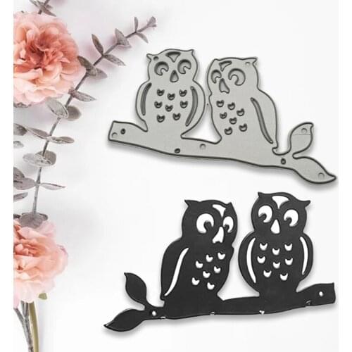 1 Pc Owls Metal Cutting Dies Stencils DIY Scrapbooking Album Paper Card Template Mold Embossing Craft Decoration