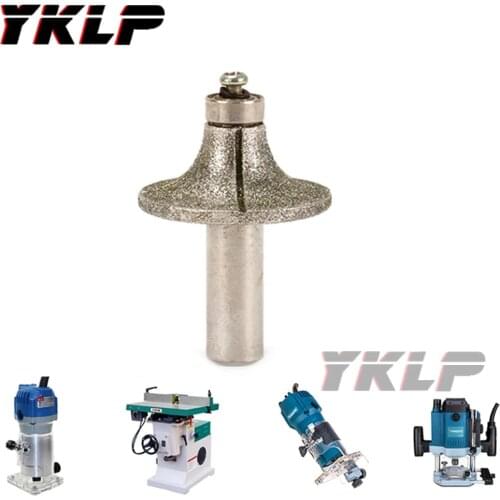 1Pc Vacuum Brazed Diamond Router Bits for Granite Marble Router Cutter Profiling Cutting Stone Edge Engraving Tools